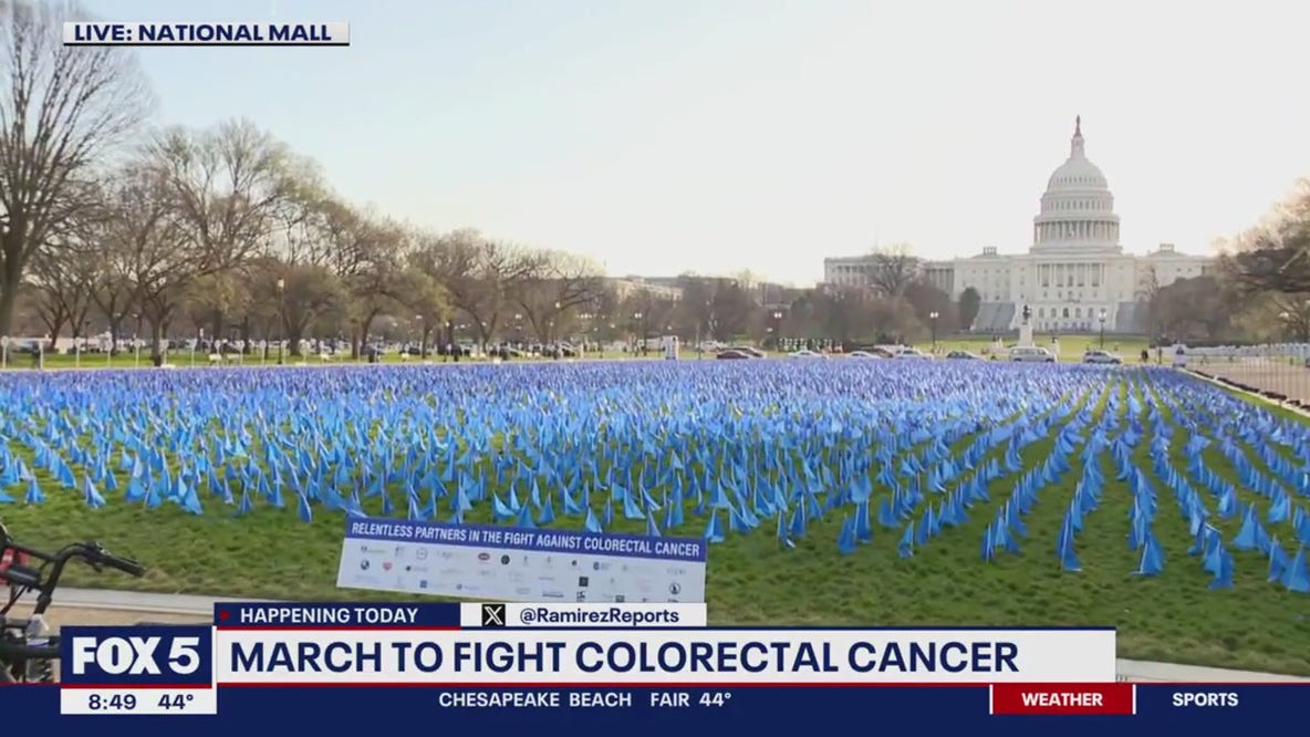 Colorectal Cancer Awareness Month marked with display on National Mall